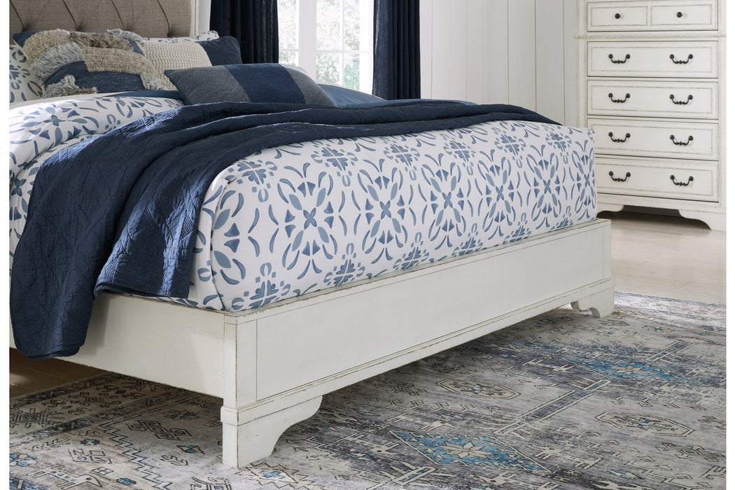 Brollyn Two-tone King Upholstered Panel Bed