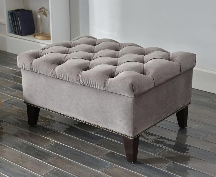 Cecilia Storage Ottoman (Pearla Grey)