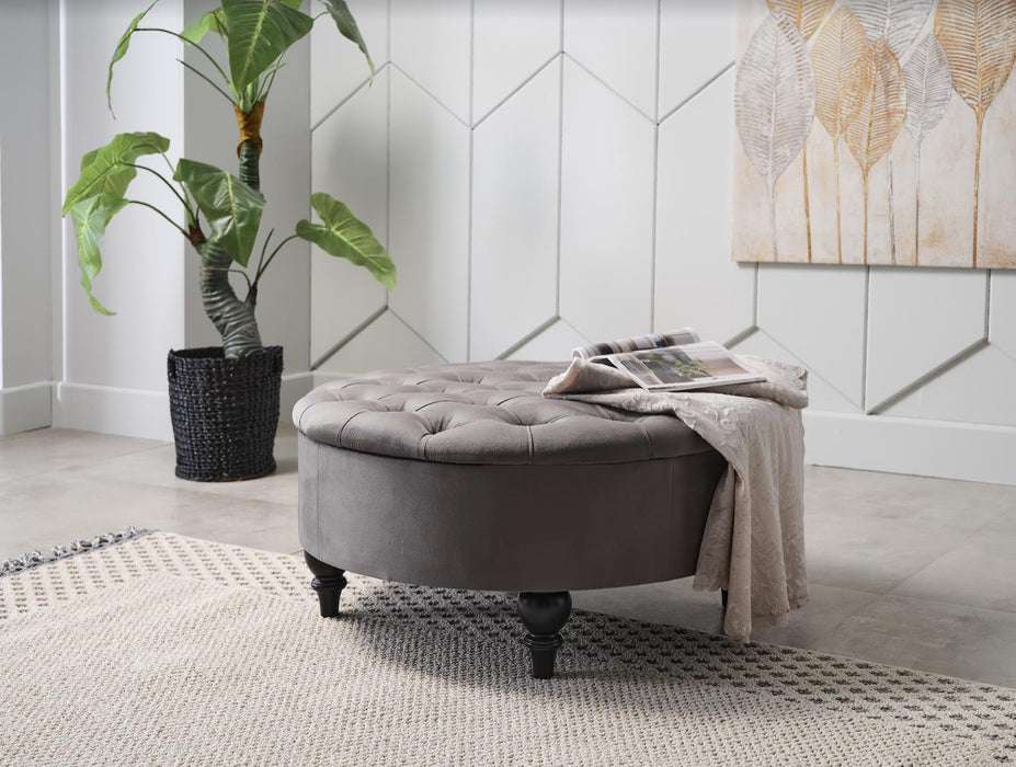 Suave Storage Ottoman (Vika Grey)