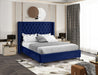 Aiden Velvet Full Bed Blue - AidenNavy-F