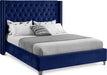 Aiden Velvet Full Bed Blue - AidenNavy-F