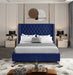 Aiden Velvet Full Bed Blue - AidenNavy-F