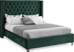 Aiden Velvet Full Bed Green - AidenGreen-F