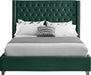 Aiden Velvet Full Bed Green - AidenGreen-F