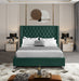 Aiden Velvet Full Bed Green - AidenGreen-F