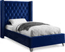 Aiden Velvet Twin Bed Blue - AidenNavy-T