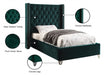 Aiden Velvet Twin Bed Green - AidenGreen-T