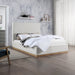 Alfie Linen Textured Fabric King Bed Cream - AlfieCream-K