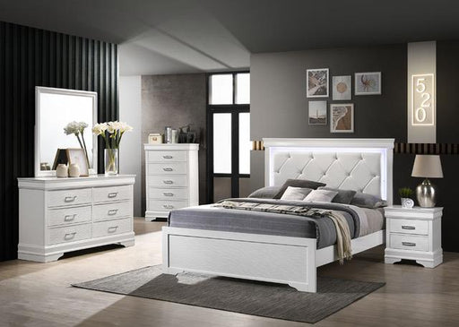 Contemporary Black Full 5pcs Bedroom Set by Acme Louis Philippe