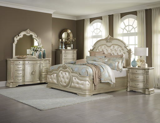 Antoinetta Champagne King Panel Bed - 1919NC-K - Gate Furniture