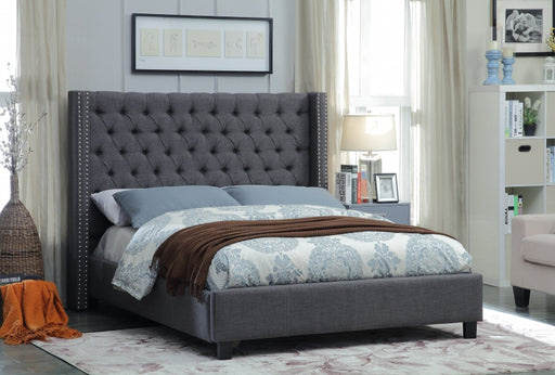 Ashton Linen Textured Full Bed Grey - AshtonGrey-F