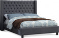 Ashton Linen Textured Full Bed Grey - AshtonGrey-F