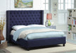 Ashton Linen Textured King Bed Blue - AshtonNavy-K