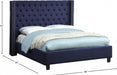 Ashton Linen Textured King Bed Blue - AshtonNavy-K