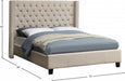 Ashton Linen Textured Queen Bed Beige - AshtonBeige-Q