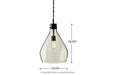 Avalbane Clear/Gray Pendant Light - L000468 - Gate Furniture