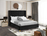 Barolo Velvet Full Bed Black - BaroloBlack-F