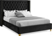 Barolo Velvet Full Bed Black - BaroloBlack-F