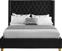 Barolo Velvet Full Bed Black - BaroloBlack-F