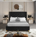 Barolo Velvet Full Bed Black - BaroloBlack-F