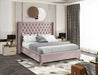 Barolo Velvet Full Bed Pink - BaroloPink-F