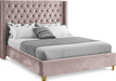 Barolo Velvet Full Bed Pink - BaroloPink-F