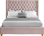 Barolo Velvet Full Bed Pink - BaroloPink-F