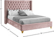 Barolo Velvet Full Bed Pink - BaroloPink-F