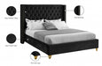 Barolo Velvet King Bed Black - BaroloBlack-K