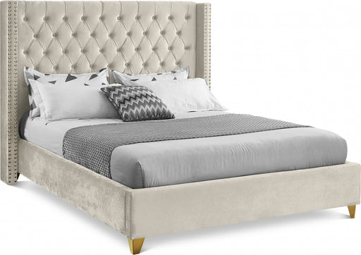 Barolo Velvet King Bed Cream - BaroloCream-K