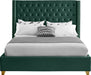 Barolo Velvet King Bed Green - BaroloGreen-K