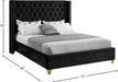 Barolo Velvet Queen Bed Black - BaroloBlack-Q