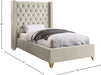 Barolo Velvet Twin Bed Cream - BaroloCream-T