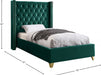 Barolo Velvet Twin Bed Green - BaroloGreen-T