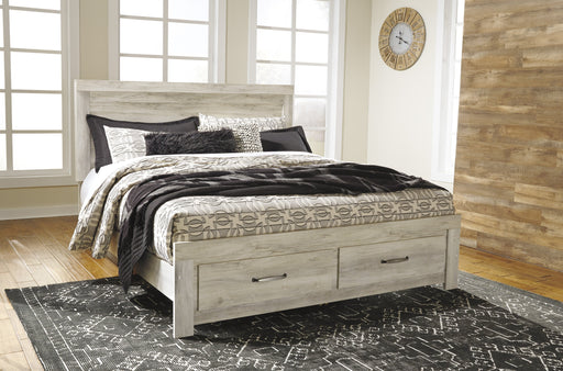 Bellaby Whitewash King Storage Platform Bed - Gate Furniture