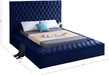 Bliss Velvet Full Bed (3 Boxes) Blue - BlissNavy-F