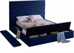 Bliss Velvet Full Bed (3 Boxes) Blue - BlissNavy-F