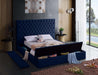 Bliss Velvet Full Bed (3 Boxes) Blue - BlissNavy-F