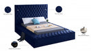 Bliss Velvet Full Bed (3 Boxes) Blue - BlissNavy-F