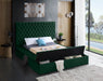 Bliss Velvet Full Bed (3 Boxes) Green - BlissGreen-F