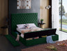 Bliss Velvet Full Bed (3 Boxes) Green - BlissGreen-F