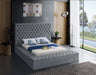 Bliss Velvet Full Bed (3 Boxes) Grey - BlissGrey-F