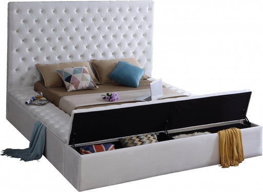 Bliss Velvet Full Bed (3 Boxes) White - BlissWhite-F