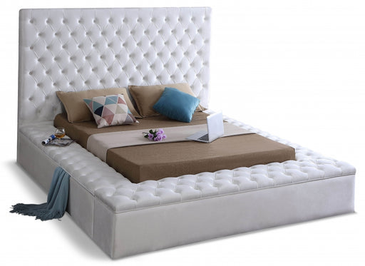 Bliss Velvet Full Bed (3 Boxes) White - BlissWhite-F