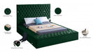 Bliss Velvet King Bed (3 Boxes) Green - BlissGreen-K