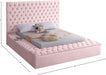 Bliss Velvet King Bed (3 Boxes) Pink - BlissPink-K