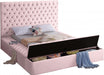 Bliss Velvet King Bed (3 Boxes) Pink - BlissPink-K