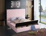 Bliss Velvet King Bed (3 Boxes) Pink - BlissPink-K