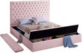 Bliss Velvet King Bed (3 Boxes) Pink - BlissPink-K