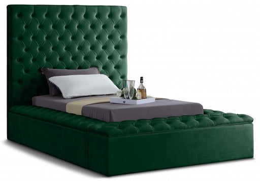 Bliss Velvet Twin Bed (3 Boxes) Green - BlissGreen-T